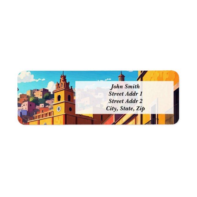 Mexico Church Guanajuato Label (Front)