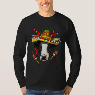 Mexico Cinco de Mayo Cow Sombrero Mexican Party Co T-Shirt