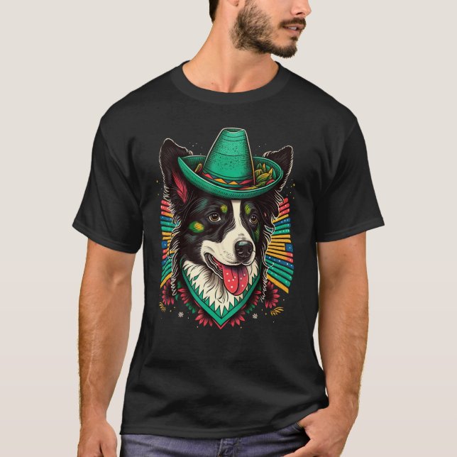 Mexico Cinco de Mayo Sombrero Mexican Border Colli T-Shirt (Front)