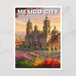 Mexico City Cathedral Postcard