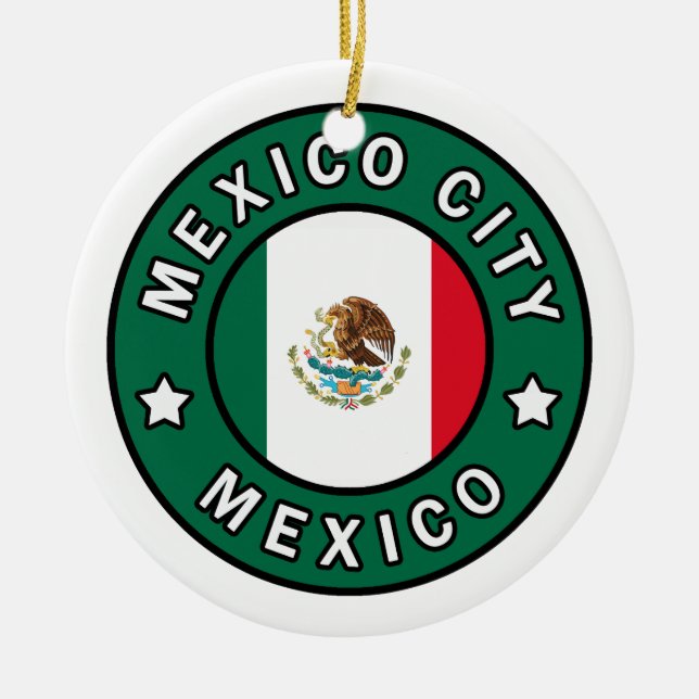 Mexico City Ceramic Ornament (Front)