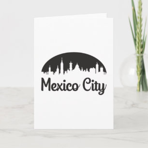 Mexico City Cityscape Skyline Trip Funny Gift Idea Card
