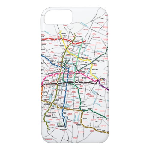 Mexico City Metro Map iPhone 87 Case