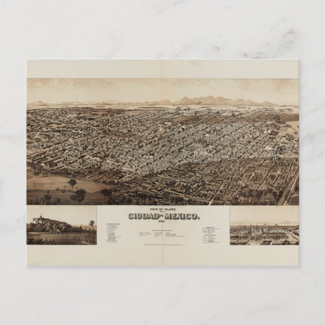 Mexico City, Mexico (1890) Postcard (Front)