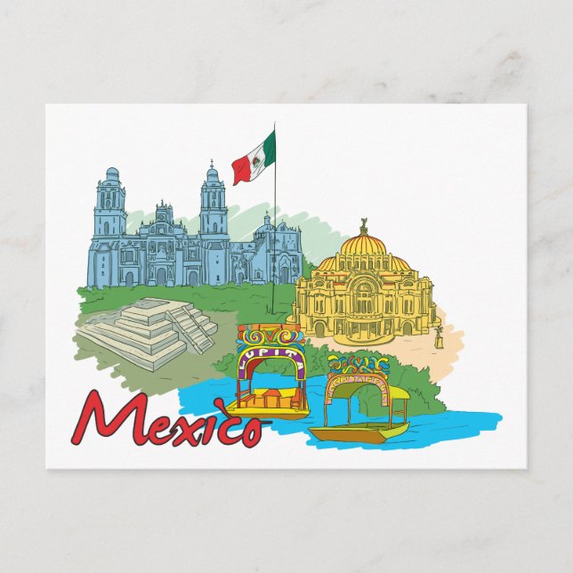 Mexico City, Mexico Famous City Postcard (Front)
