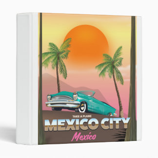 Mexico City , mexico holiday poster 3 Ring Binder