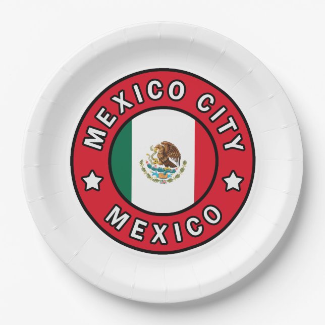 Mexico City Mexico Paper Plates (Front)