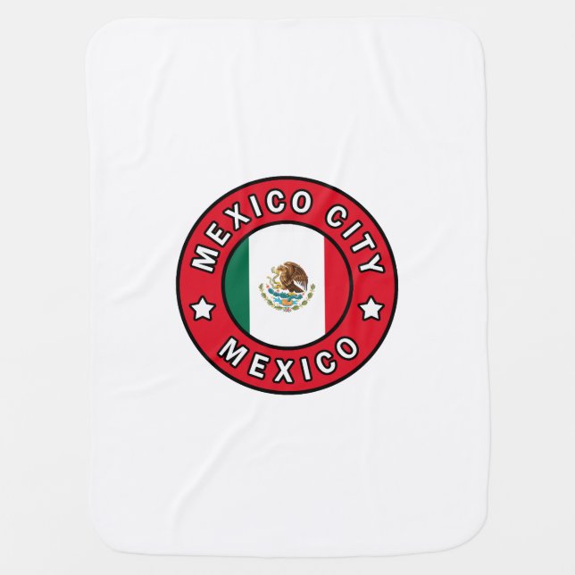 Mexico City Mexico Receiving Blanket (Front)