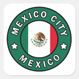 Mexico City Mexico Square Sticker