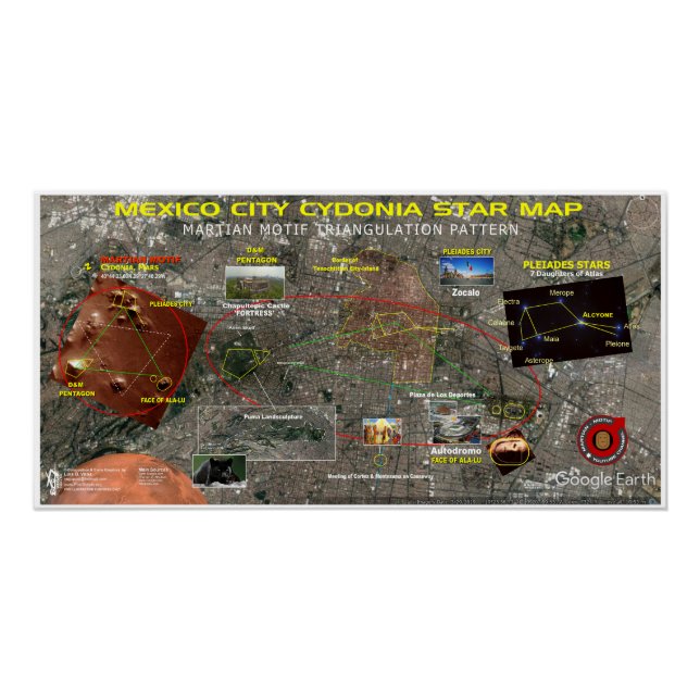 Mexico City Star Map Poster (Front)