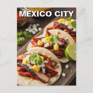 Mexico City Tacos al pastor Postcard