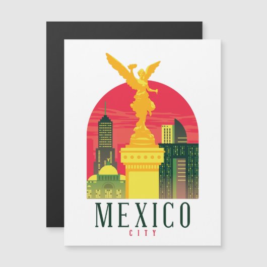 Mexico City Vintage Magnetic Card (Front/Back)