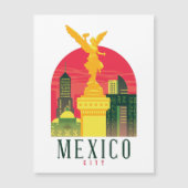 Mexico City Vintage Magnetic Card (Front)