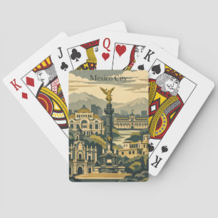 Mexico City Vintage Travel CDMX Minimalist Poker Cards