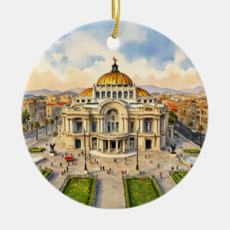 Mexico City Watercolor Ornament