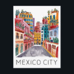 Mexico City watercolour Postcard<br><div class="desc">Amazing water color Mexico city</div>