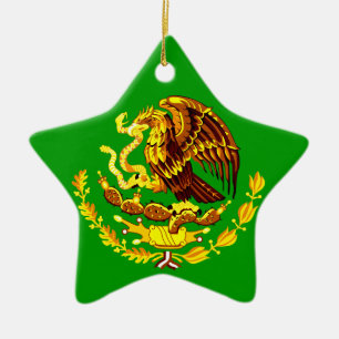Mexico COA Gold Ceramic Ornament