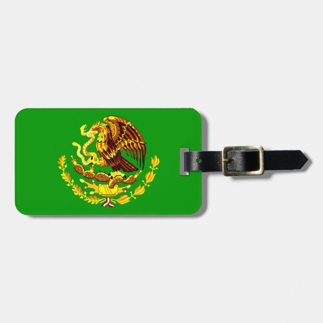 Mexico COA Gold Luggage Tag (Front Horizontal)