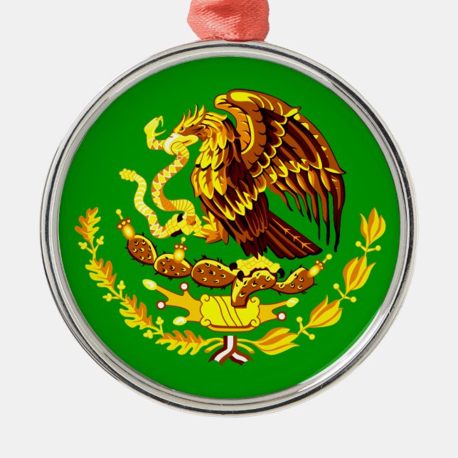 Mexico COA Gold Metal Ornament (Front)