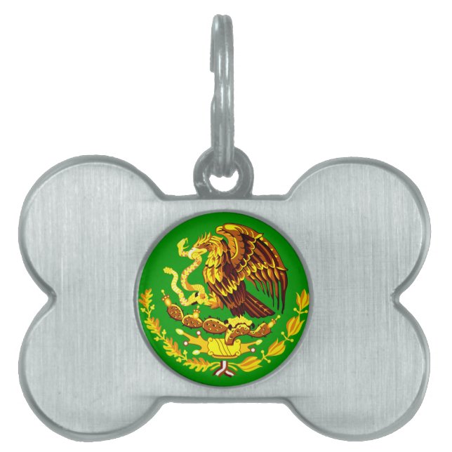 Mexico COA Gold Pet Name Tag (Front)