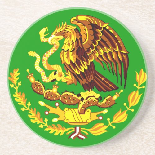 Mexico COA Gold Sandstone Coaster