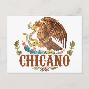 Mexico Coat of Arms Chicano Postcard