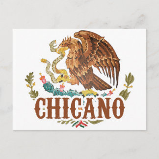 Mexico Coat of Arms Chicano Postcard