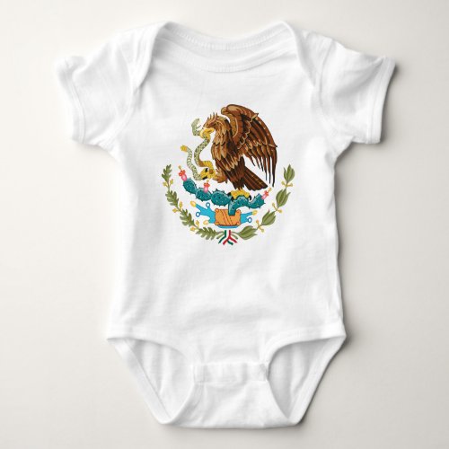 Mexico Coat of Arms _ Flag of Mexico Baby Bodysuit