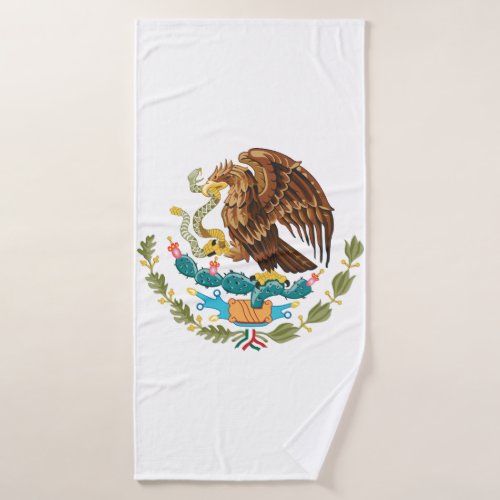 Mexico Coat of Arms _ Flag of Mexico Bath Towel