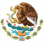 Mexico Coat of Arms - Flag of Mexico Cutout<br><div class="desc">Official Coat of Arms of Mexico. Mexican flag coat of arms. Great gifts for Mexicans and Mexico patriots.</div>