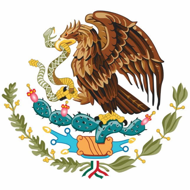 Mexico Coat of Arms - Flag of Mexico Cutout (Front)