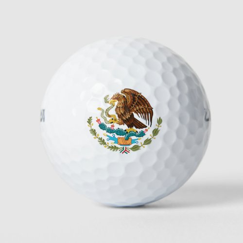 Mexico Coat of Arms _ Flag of Mexico Golf Balls