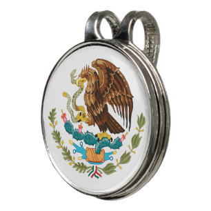 Mexico Coat of Arms - Flag of Mexico Golf Hat Clip