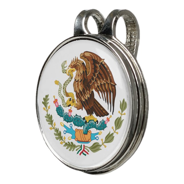 Mexico Coat of Arms - Flag of Mexico Golf Hat Clip (3/4)