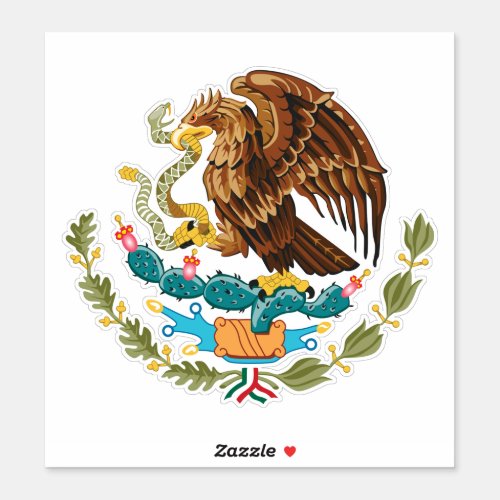 Mexico Coat of Arms _ Flag of Mexico Sticker