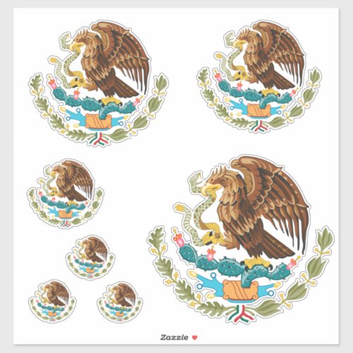 Mexico Coat of Arms _ Flag of Mexico Stickers