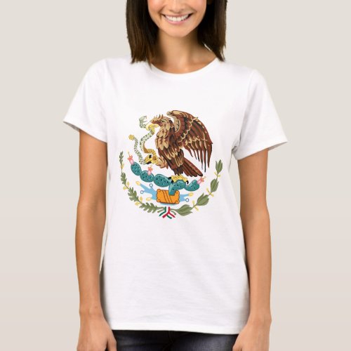Mexico Coat of Arms Ladies Petite T_shirt