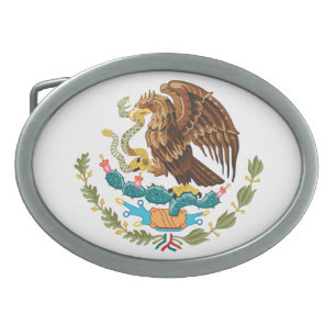 Mexico Coat of Arms Oval Belt Buckle