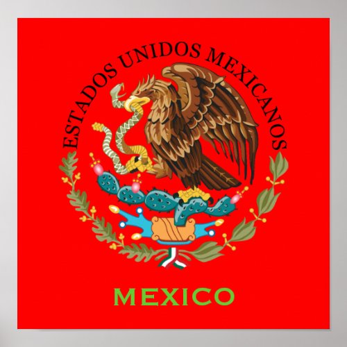 Mexico Coat of Arms Poster