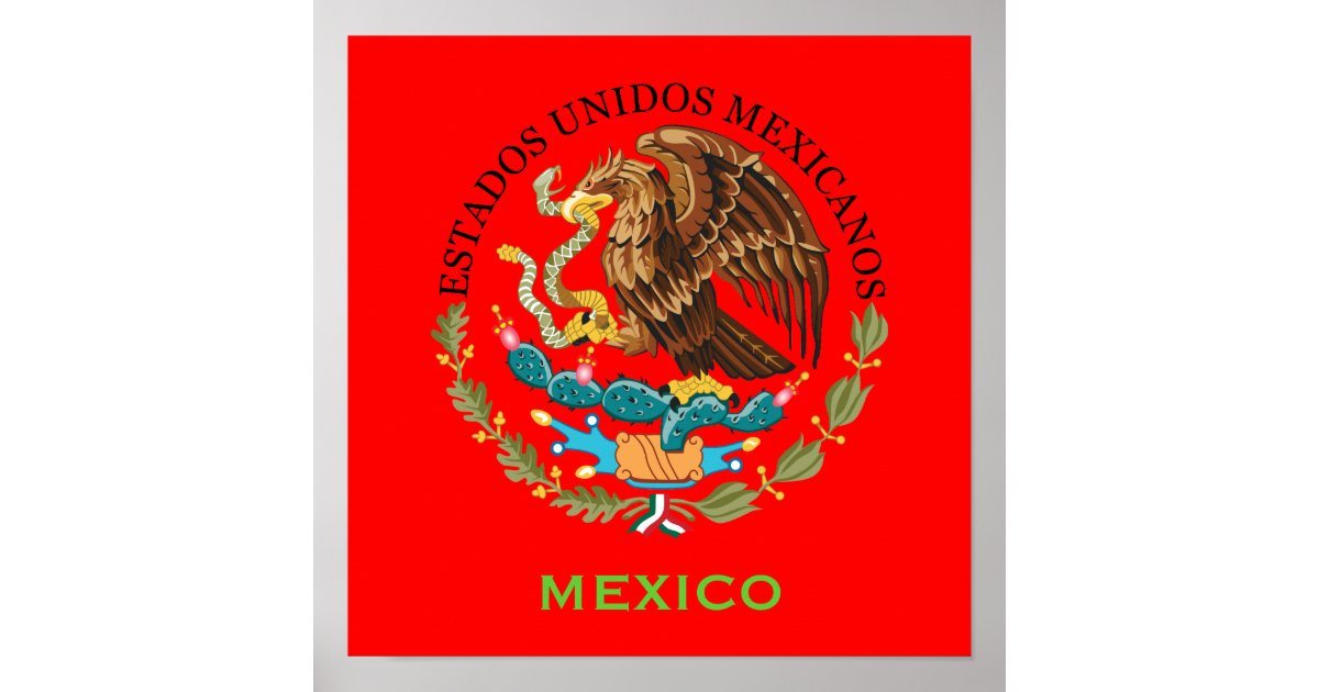 Mexico Coat of Arms Poster Zazzle