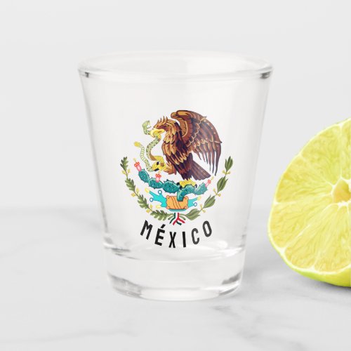 Mexico coat of arms shot glass