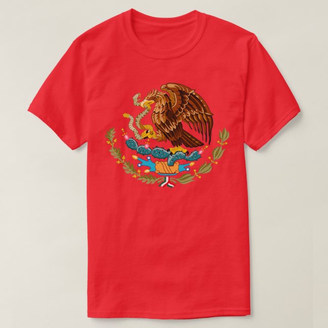 Mexico Coat Of Arms T-Shirt (Design Front)