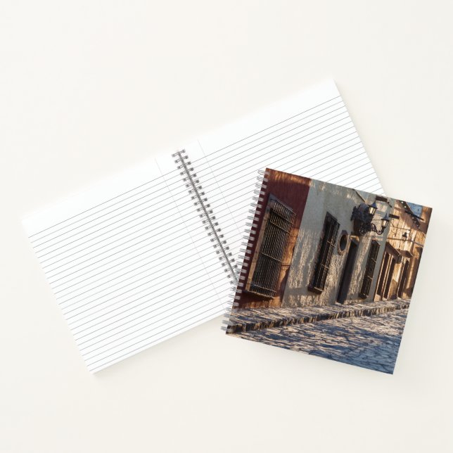 Mexico Cobblestone Street Notebook (Inside)