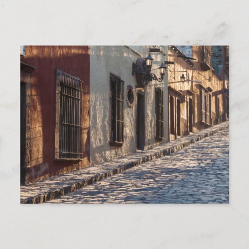 Mexico Cobblestone Street Postcard