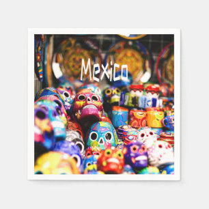 Mexico Colorful Bright skulls Napkins