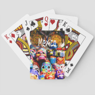 Mexico Colorful Bright skulls Poker Cards