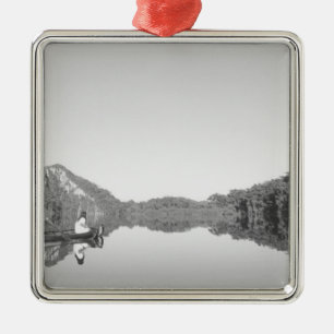 Mexico, CONANP park ranger patrols with his son Metal Ornament