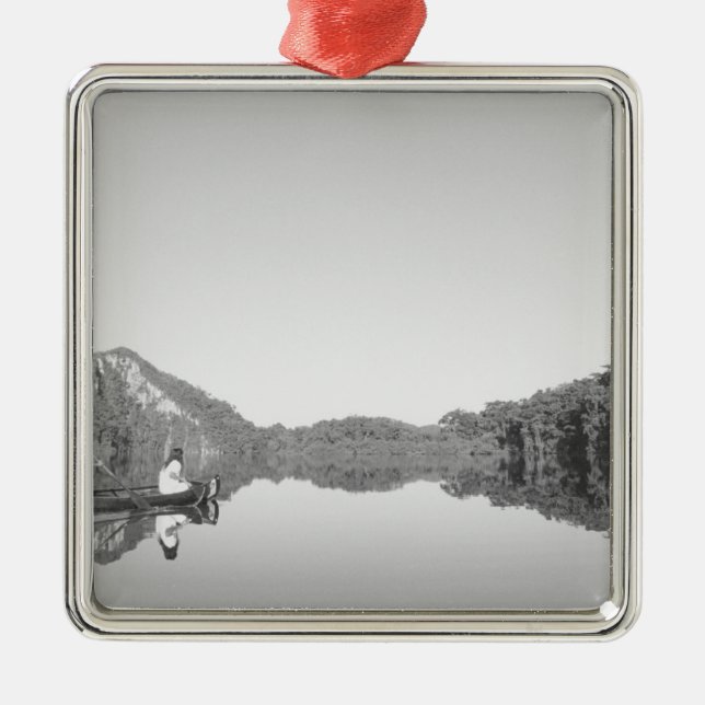 Mexico, CONANP park ranger patrols with his son Metal Ornament (Front)