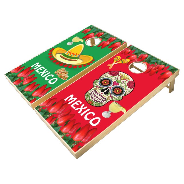 Mexico Cornhole Set (Angled)