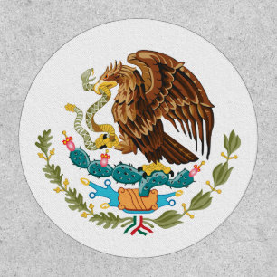 Mexico country coat arms symbol emblem flag eagle patch
